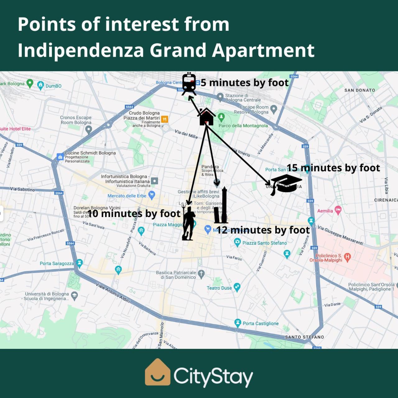 Citystay I Indipendenza Grand Apartment Bologna Kültér fotó